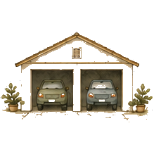 Spacious garage