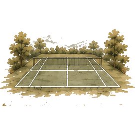 Tennis or pickleball court